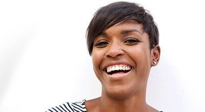 woman smiling