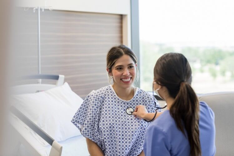 patient getting a check-up