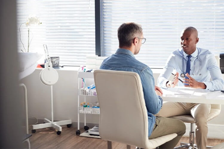 doctor talking to a patient