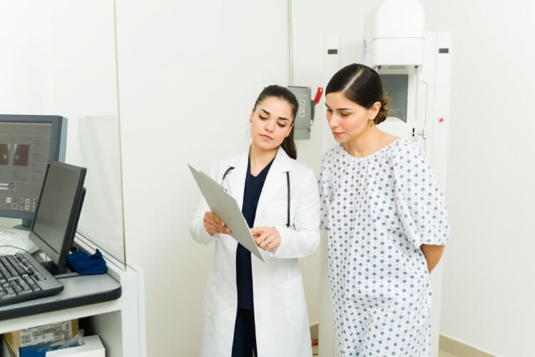 doctor talking to patient