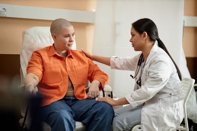 doctor talking to a patient