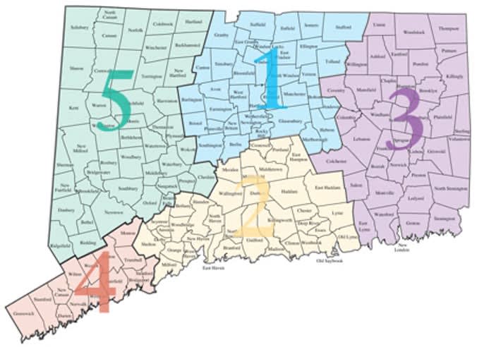 region map of connecticut