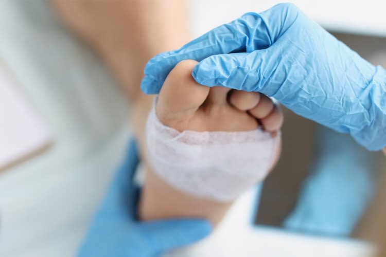a patients foot