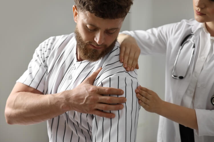 patient getting checked