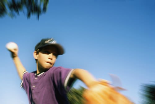 Baseball being thrown