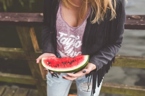 Girl with watermelon