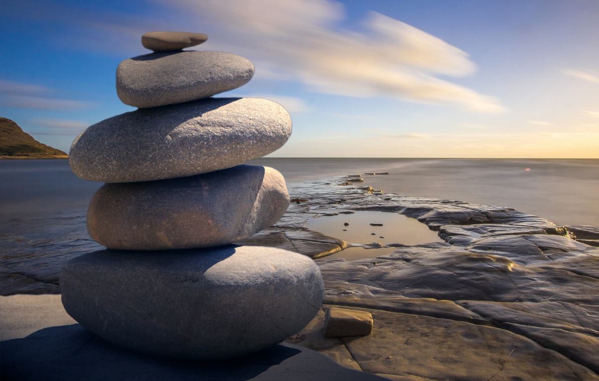 Stack of rocks on a beach